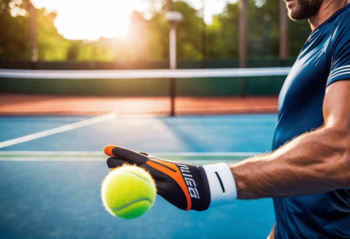 Gants et manchons compressifs pour joueurs de tennis