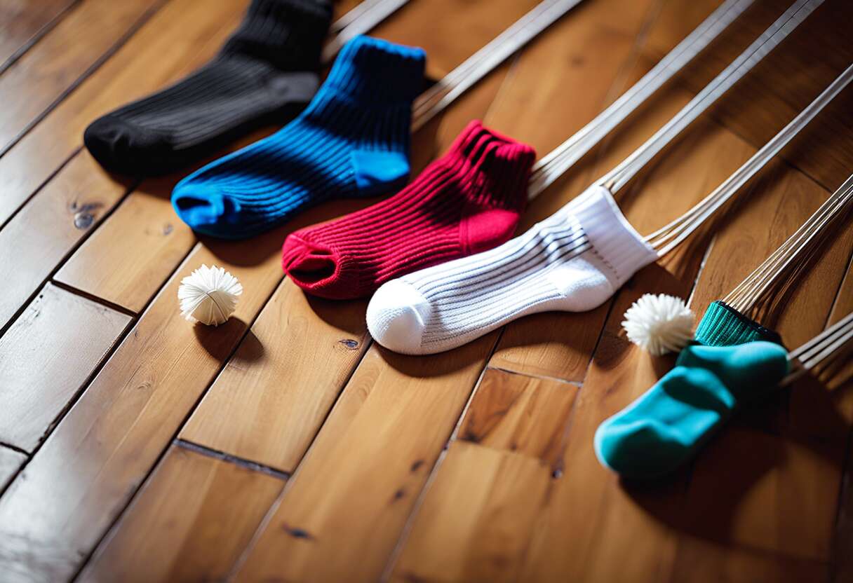Confort et stabilité : le rôle des chaussettes en badminton